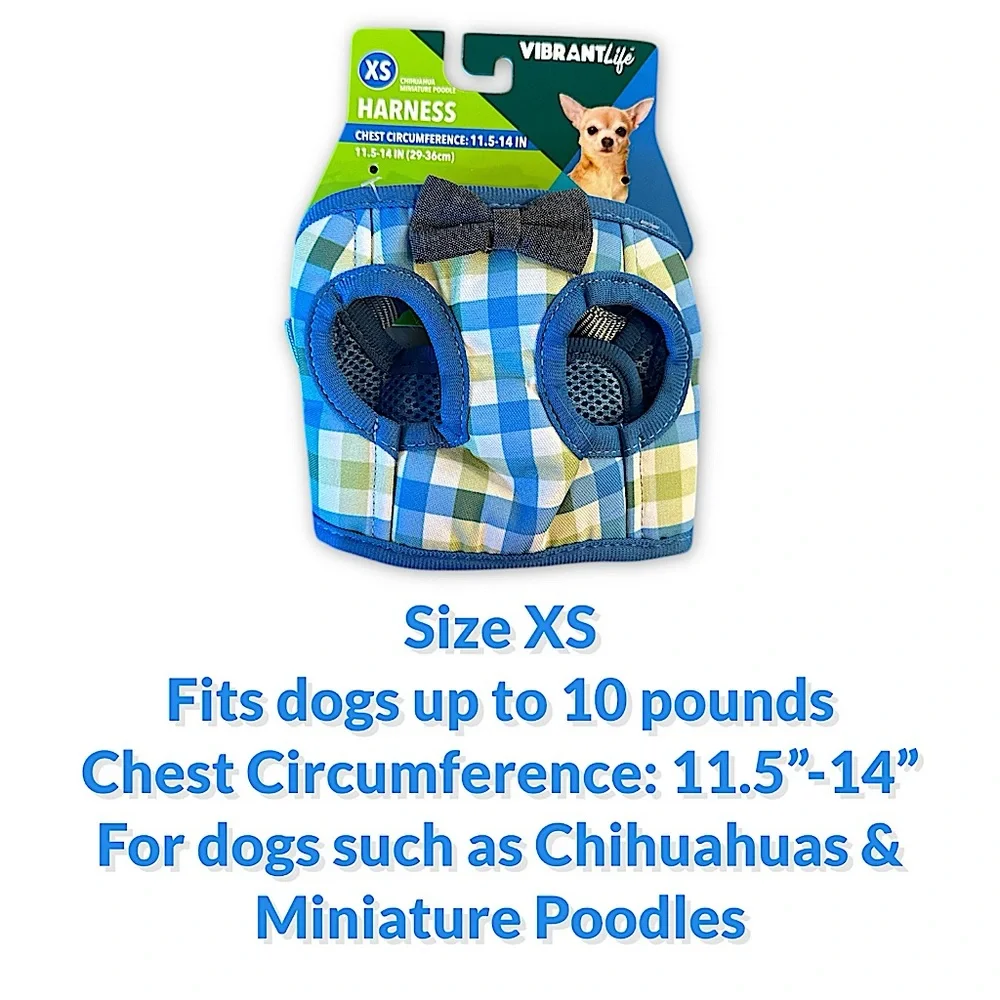 Vibrant Life Dog Plaid Bow Tie Harness